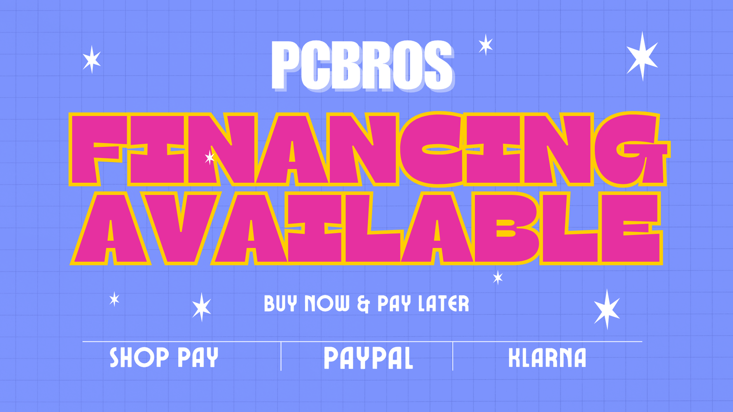 We take all forms of payments & Financing Available Now!