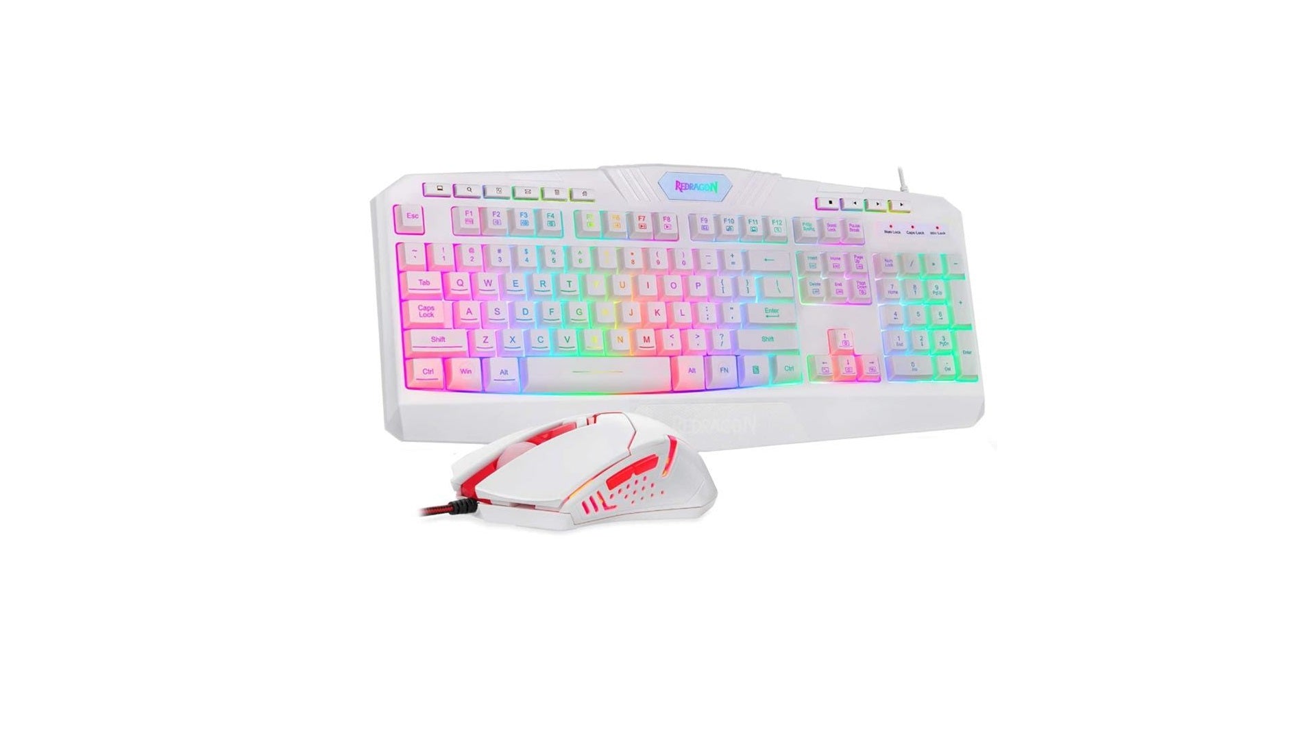 RGB Gaming Keyboard and Mouse Combo (White)