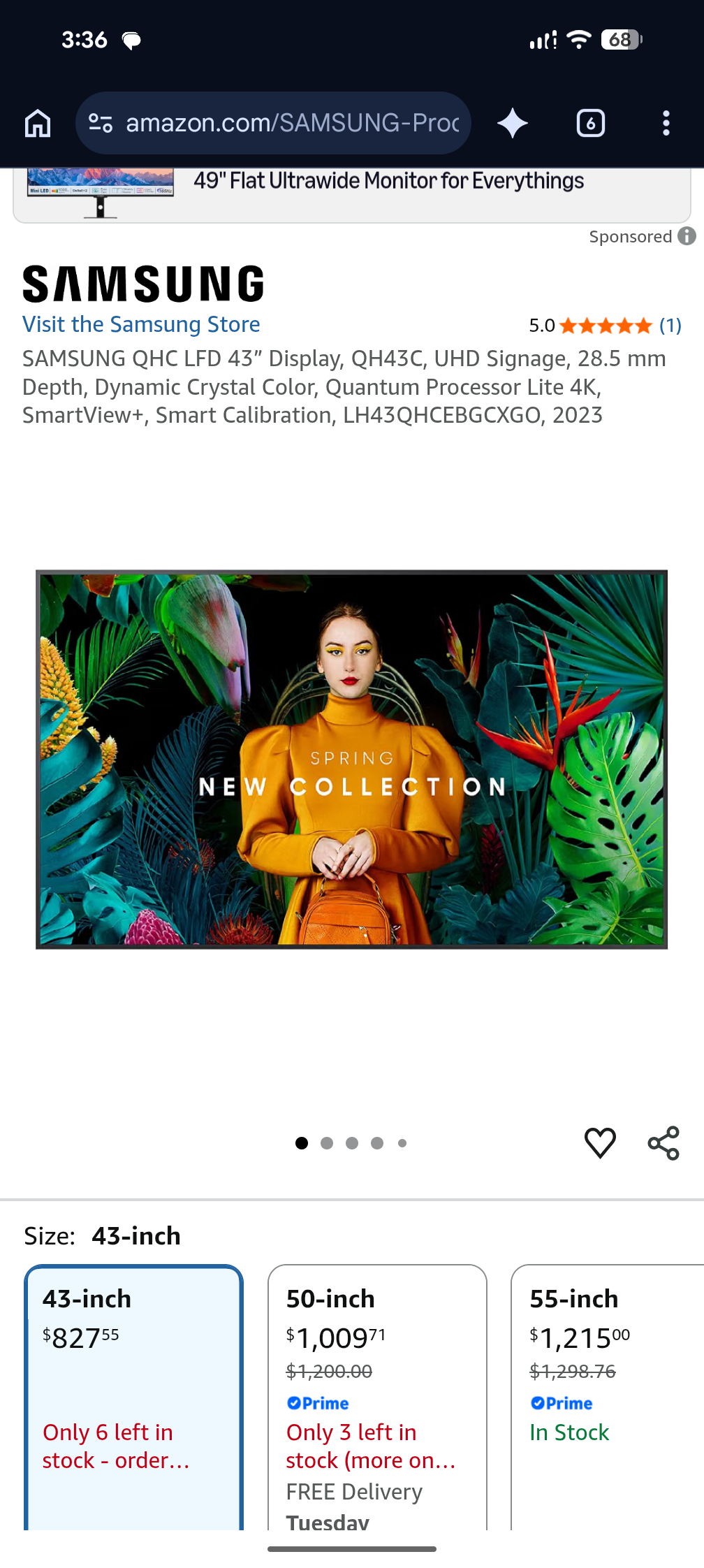 43" Commercial 4K TV's