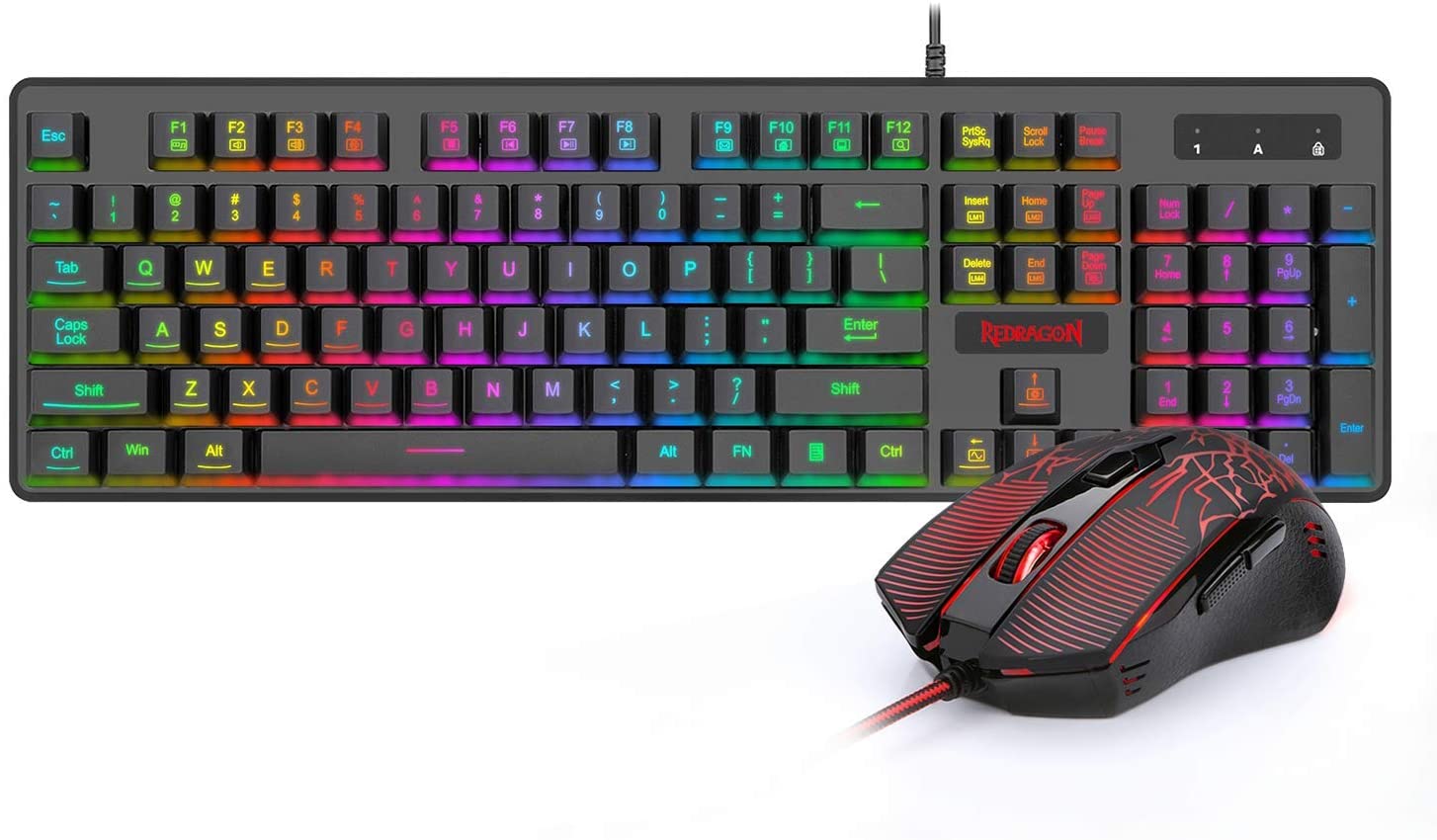 Redragon RGB Gaming Keyboard and Mouse Combo (Black)